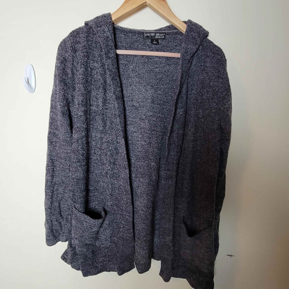 Barefoot Dreams CozyChic Lite Resort Cardi with Hood Small